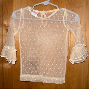 Ricrac & Ruffles mesh layering top
